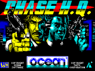 Chase HQ title screen for ZX Spectrum